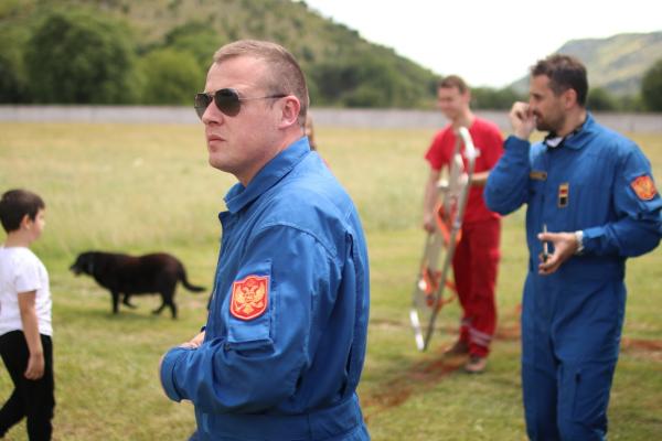 Helicopter crew during the exercise in Montenegro 